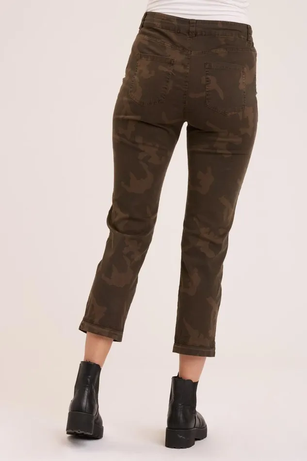 Printed Twiggy Pant Boxwood Pigment Clothing XCVI Crops