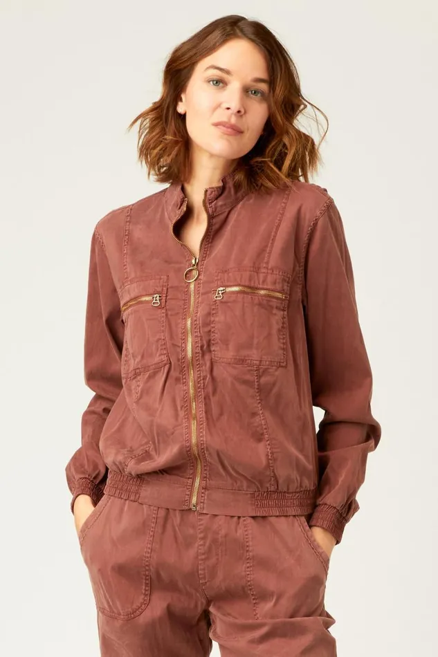 Quinn Bomber Dark Nubuck Clothing XCVI Jackets