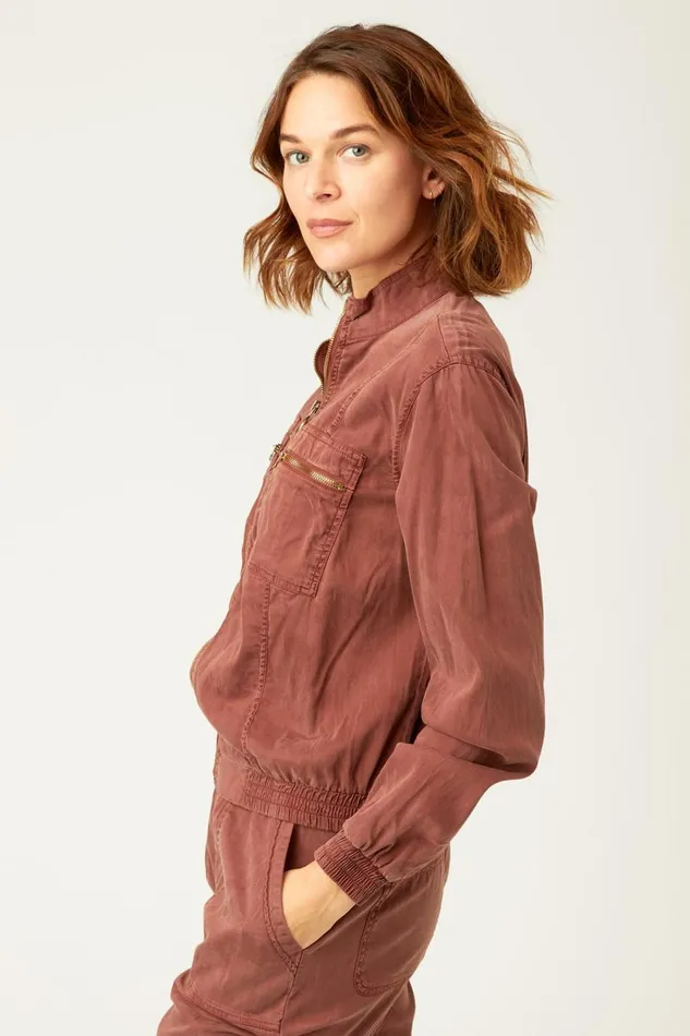 Quinn Bomber Dark Nubuck Clothing XCVI Jackets
