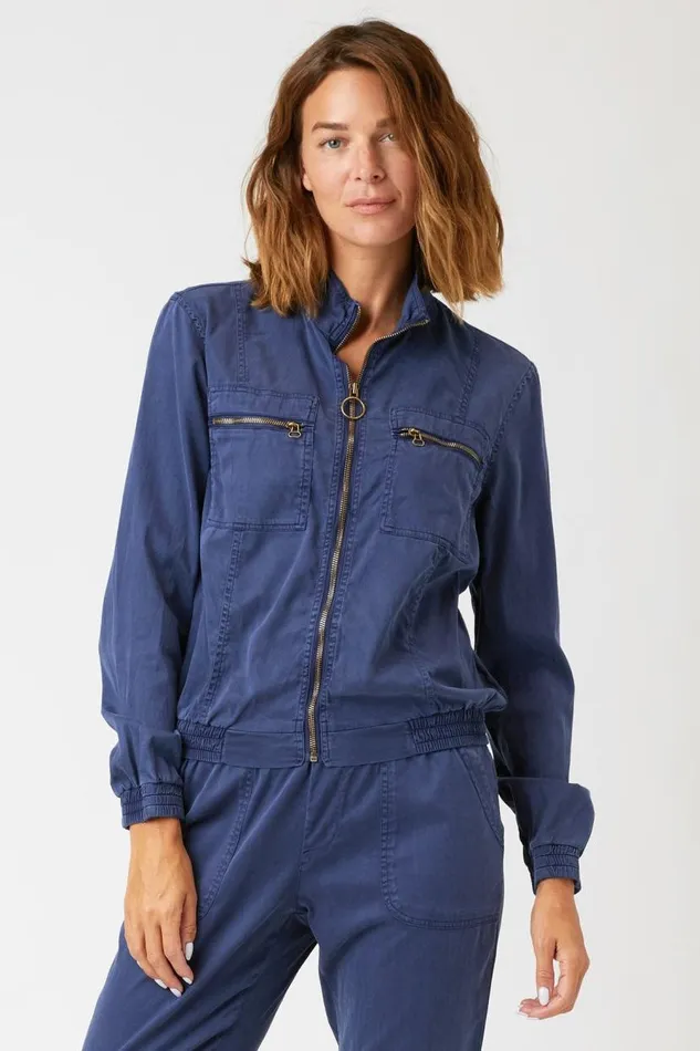 Quinn Bomber Hague Blue Pigment Clothing XCVI Jackets