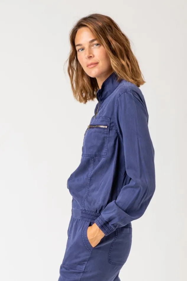 Quinn Bomber Hague Blue Pigment Clothing XCVI Jackets