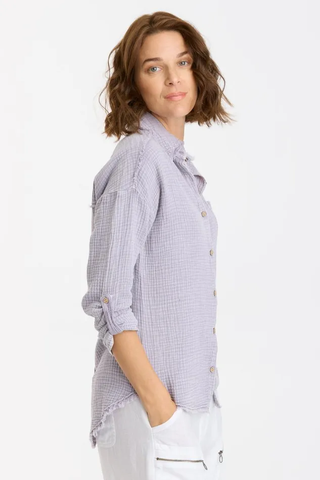 Randolf ButtonUp Distress Wash Duchess Clothing XCVI ShirtsBlouses