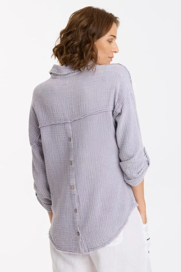 Randolf ButtonUp Distress Wash Duchess Clothing XCVI ShirtsBlouses