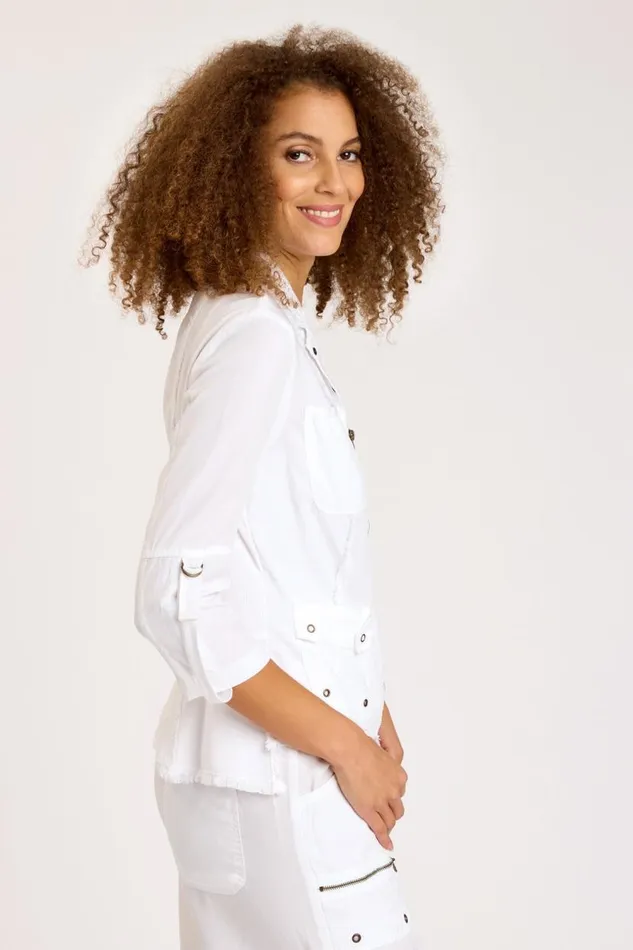 Raphael Blazer White Clothing XCVI Jackets