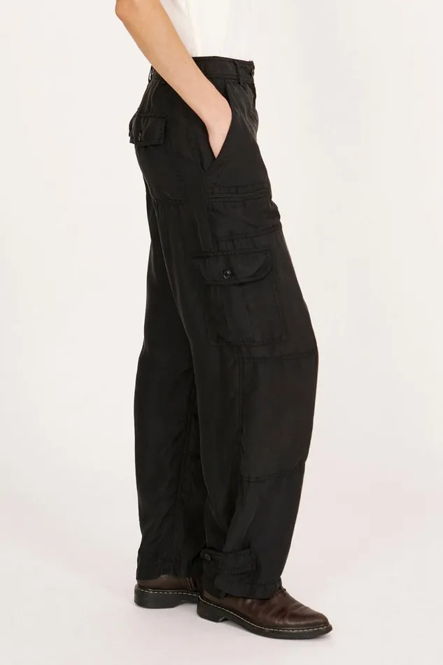 Raquel Allegra Bottoms Women Black Wilshire Pant