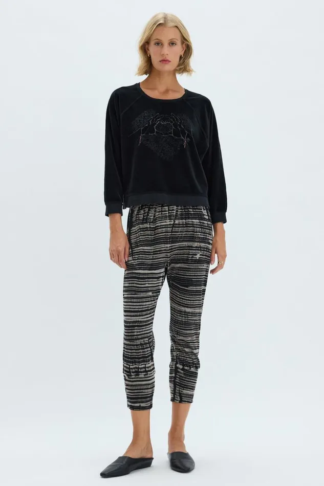 Raquel Allegra Bottoms Women Brush Black Jezebel Pant
