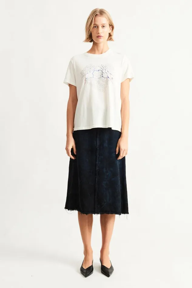 Raquel Allegra Bottoms Women Dirty White Betty Tee