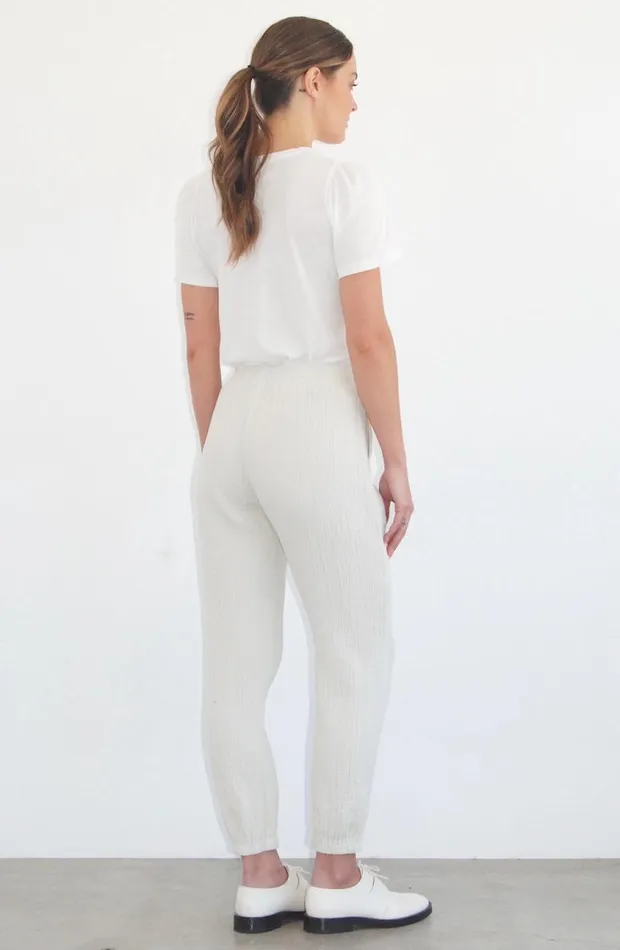 Raquel Allegra Bottoms Women Dirty White Tracker Pant