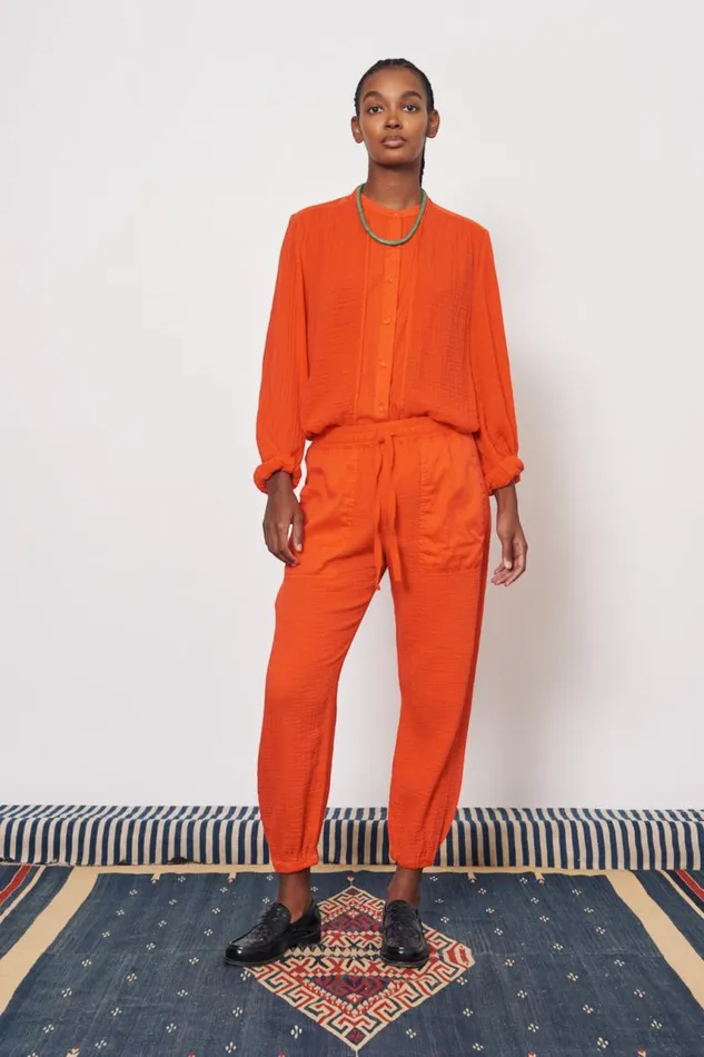 Raquel Allegra Bottoms Women Gauze Tomato Cameroon Pant