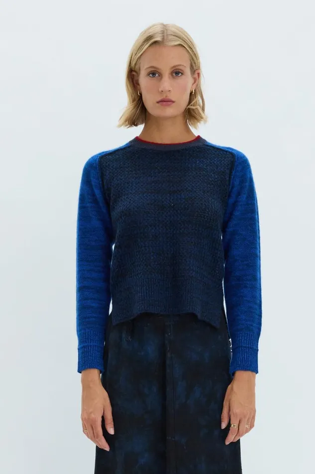 Raquel Allegra Bottoms Women Indigo Cashmere Lilith Sweater