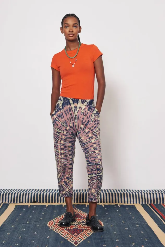 Raquel Allegra Bottoms Women Jasper And Navy Easy Cuff Pant