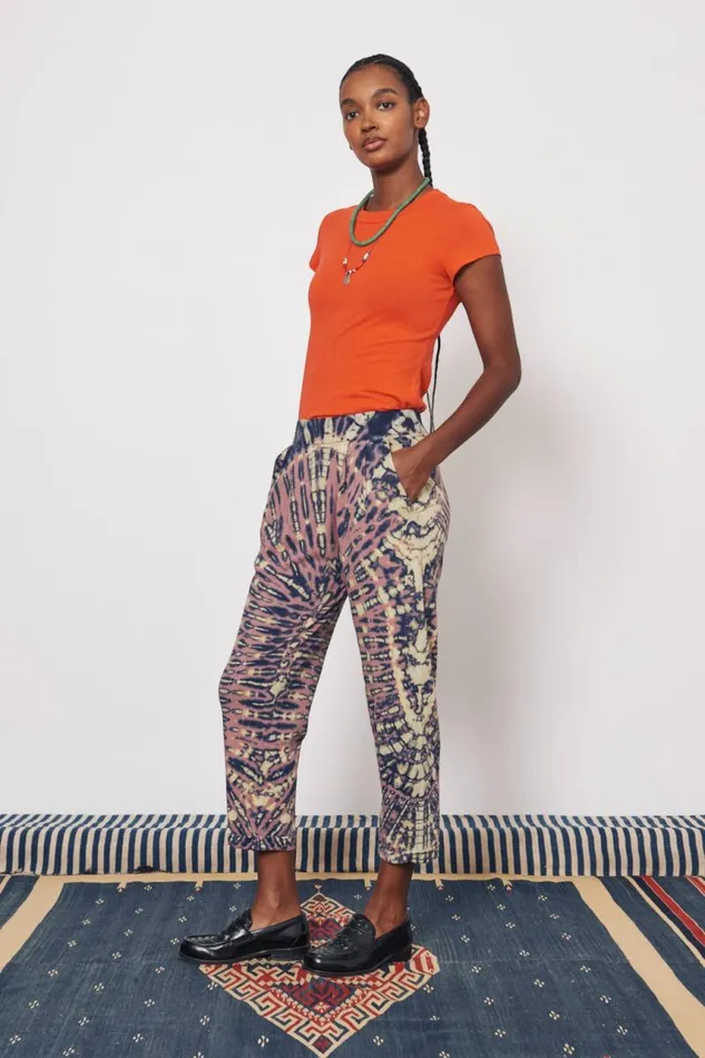 Raquel Allegra Bottoms Women Jasper And Navy Easy Cuff Pant
