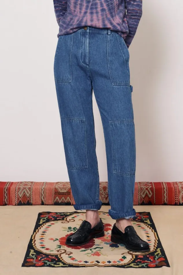 Raquel Allegra Bottoms Women Stone Wash Work Pant
