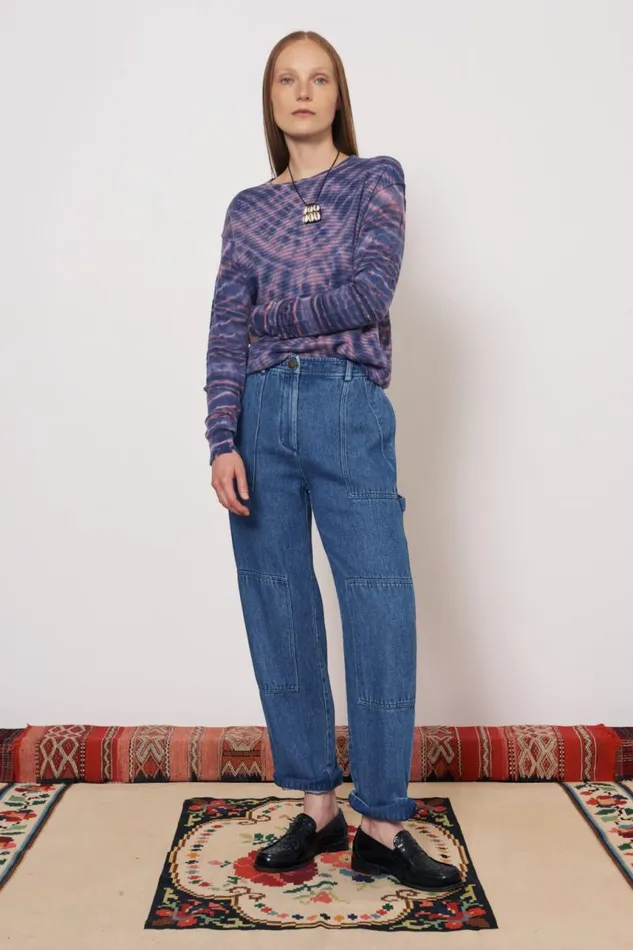 Raquel Allegra Bottoms Women Stone Wash Work Pant