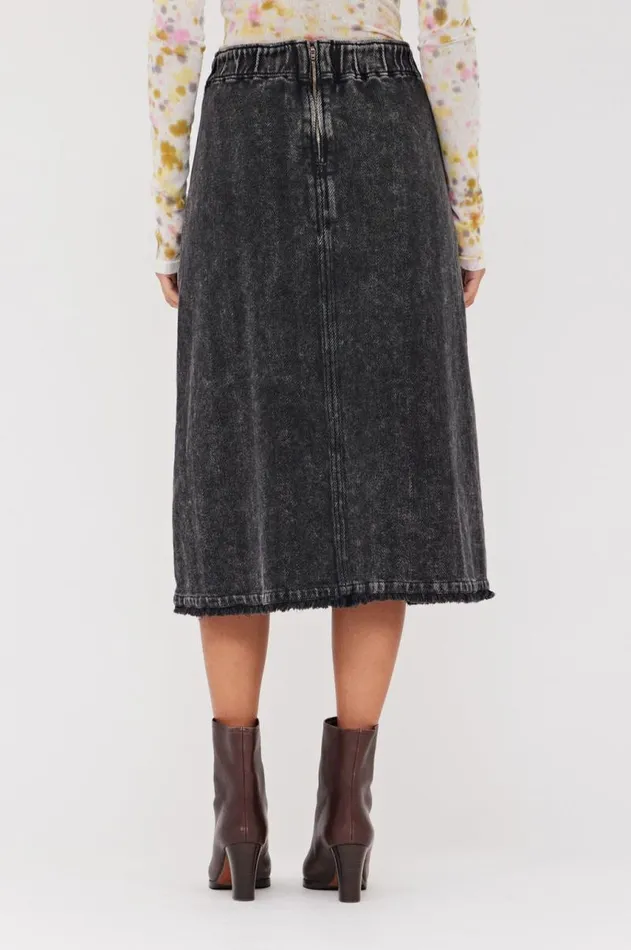 Raquel Allegra Bottoms Women Twill Black Work Skirt