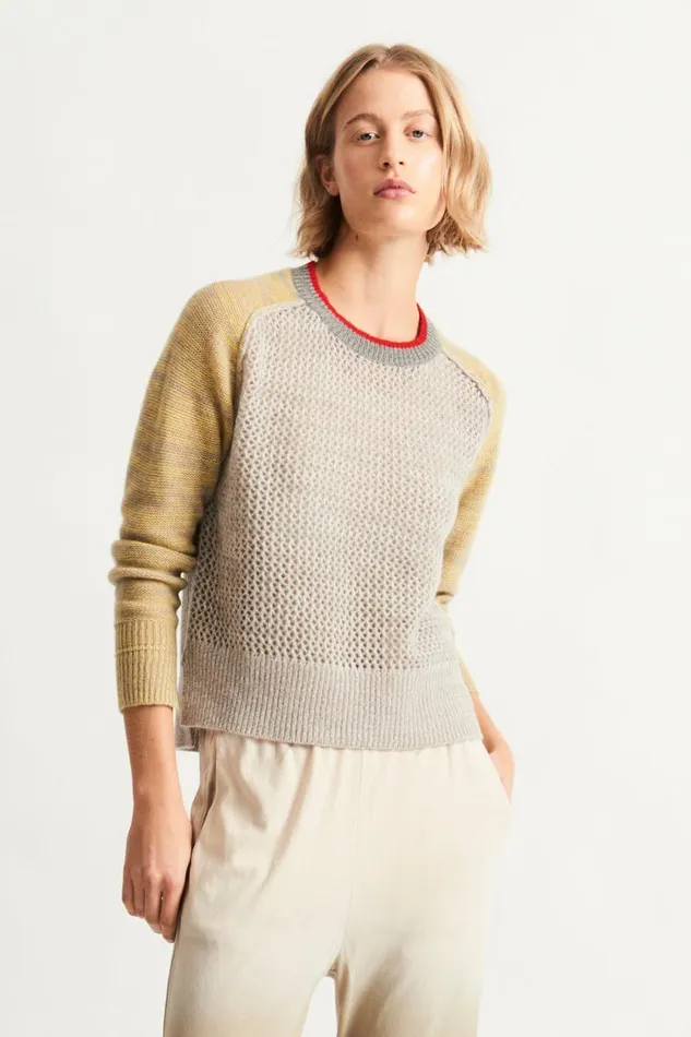 Raquel Allegra Dresses Women Concrete Cashmere Lilith Sweater