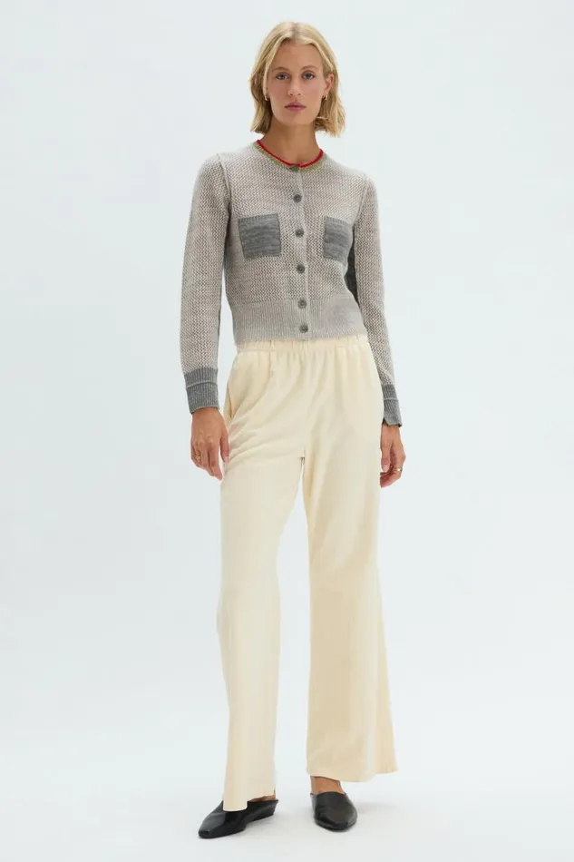 Raquel Allegra Dresses Women Concrete Cashmere Lina Cardigan