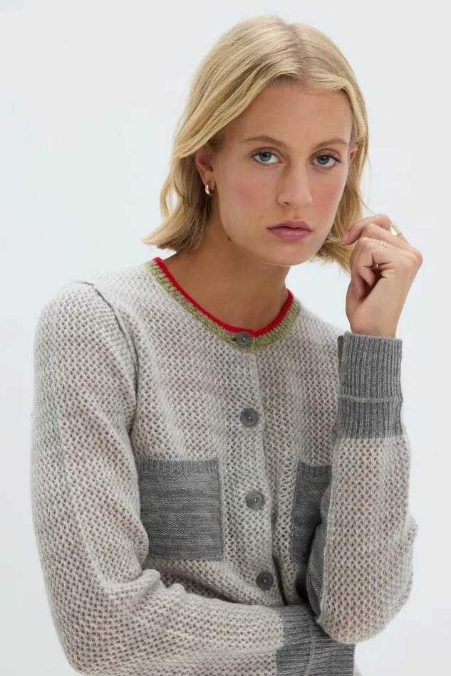 Raquel Allegra Dresses Women Concrete Cashmere Lina Cardigan