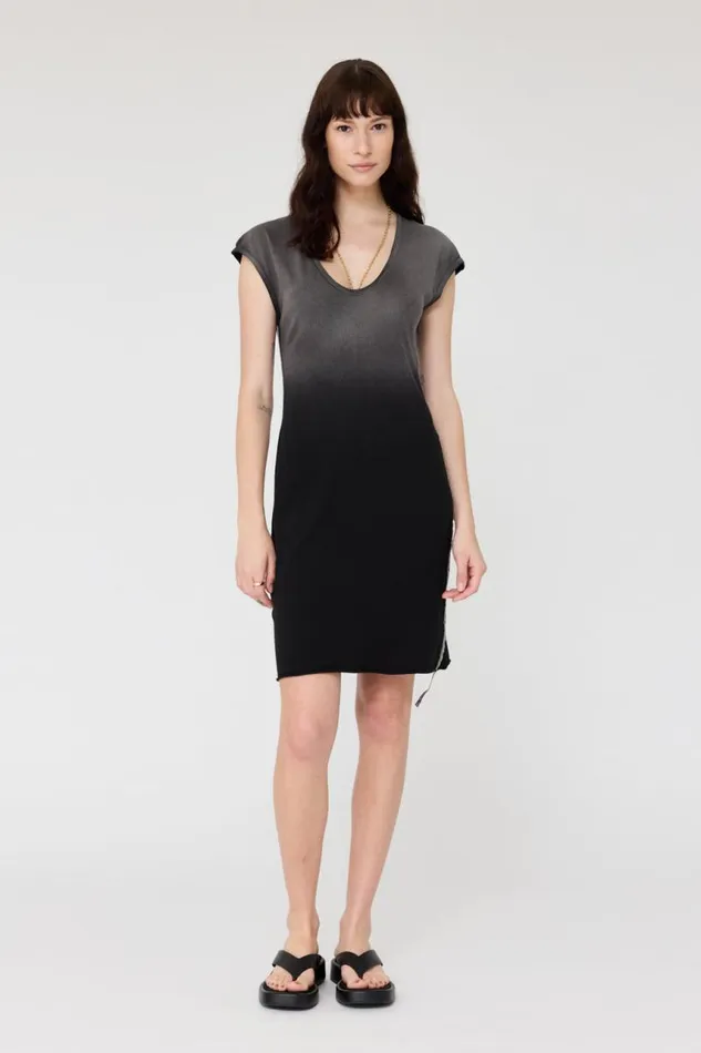 Raquel Allegra Dresses Women Faded Black Century Dress