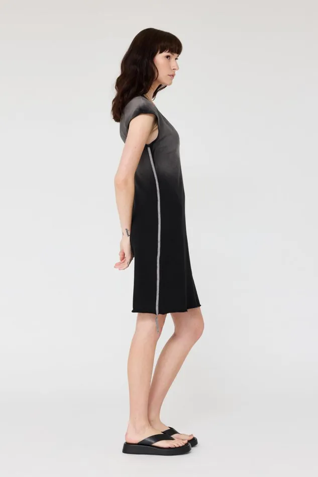 Raquel Allegra Dresses Women Faded Black Century Dress