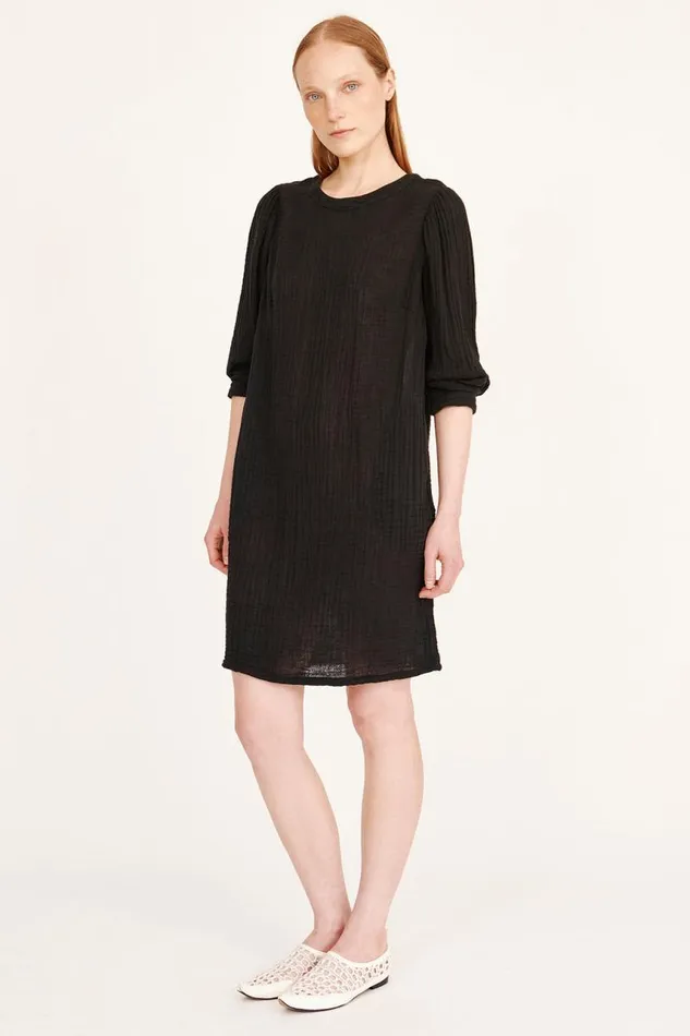 Raquel Allegra Dresses Women Gauze Black Hyperion Dress