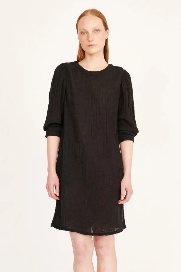 Raquel Allegra Dresses Women Gauze Black Hyperion Dress