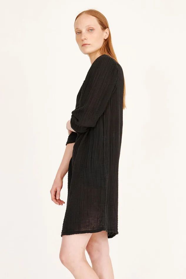 Raquel Allegra Dresses Women Gauze Black Hyperion Dress