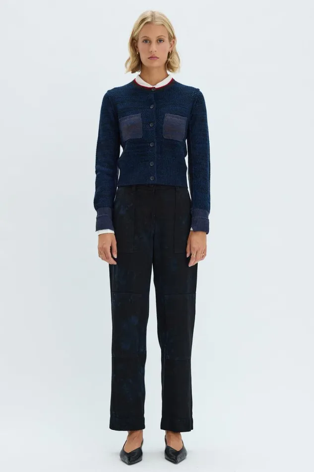 Raquel Allegra Dresses Women Indigo Cashmere Lina Cardigan