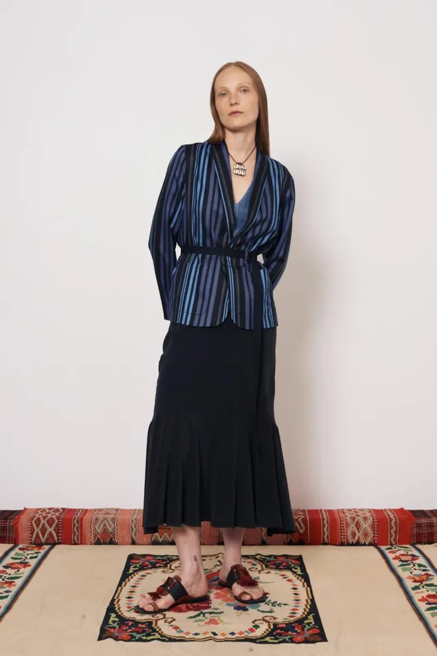 Raquel Allegra Jackets Women Sueded Tencel Sea Jai Jacket