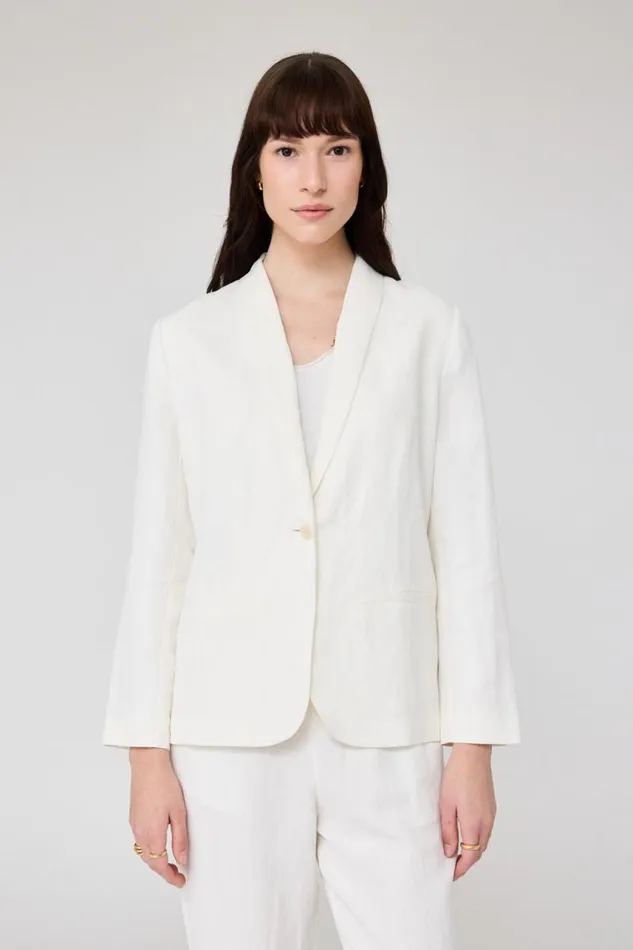 Raquel Allegra Jackets Women Washed White Clarissa Blazer