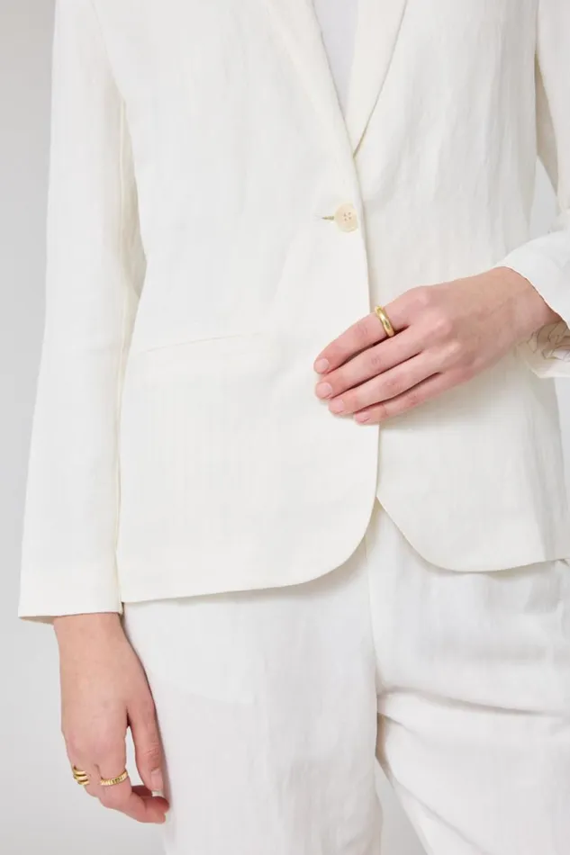 Raquel Allegra Jackets Women Washed White Clarissa Blazer