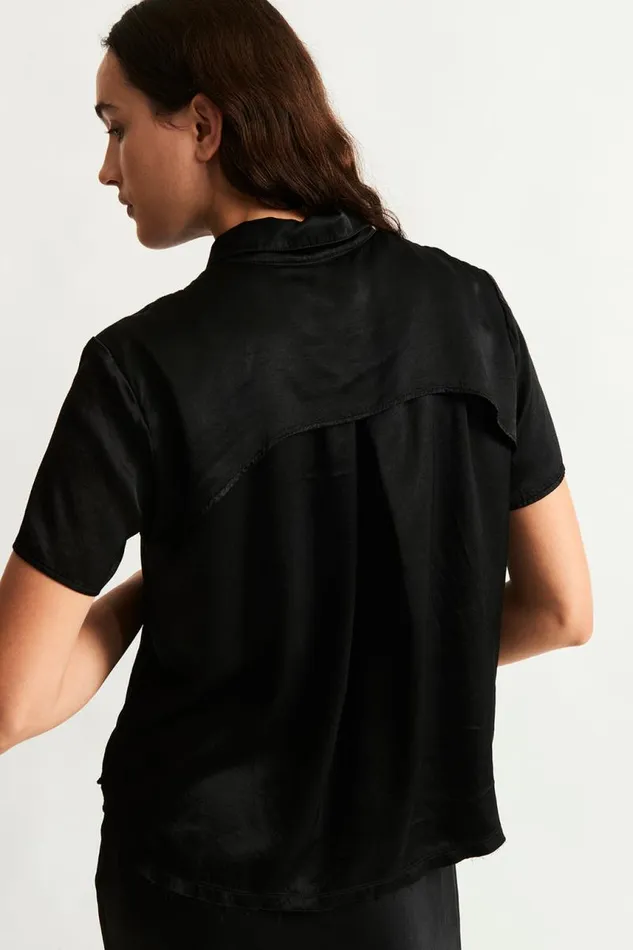Raquel Allegra Sweaters and Knits Women Black Calista Blouse