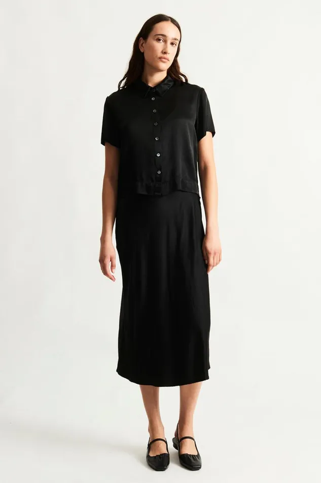 Raquel Allegra Sweaters and Knits Women Black Calista Blouse