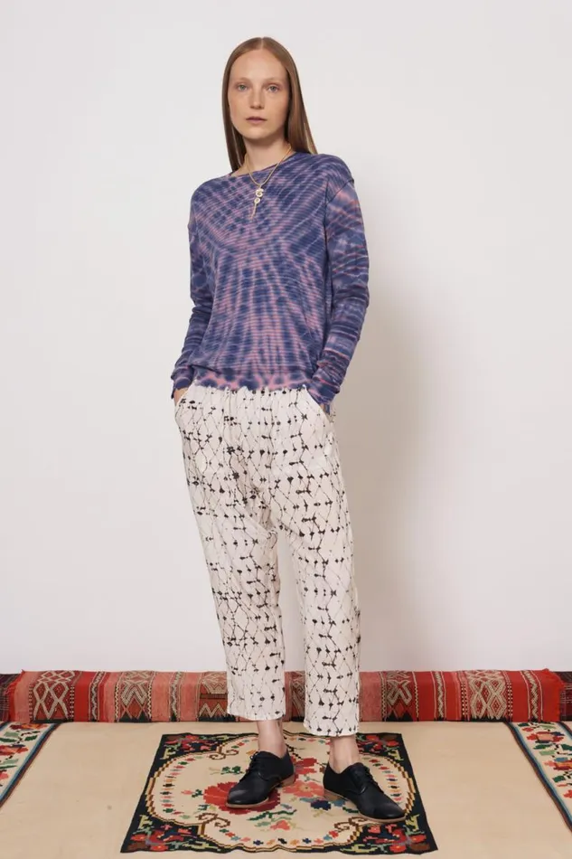 Raquel Allegra Sweaters and Knits Women Cashmere Blue Kenya Pullover