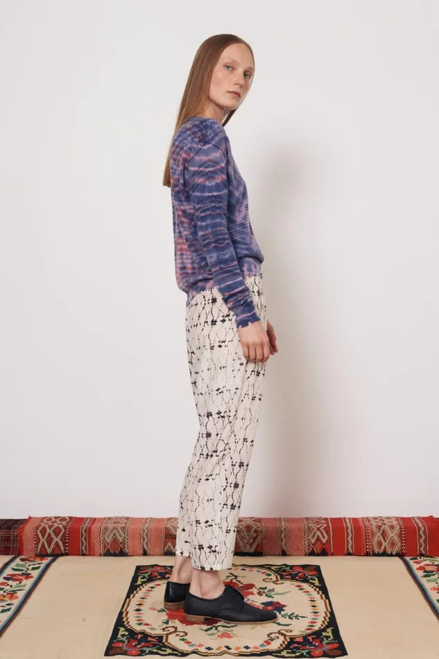 Raquel Allegra Sweaters and Knits Women Cashmere Blue Kenya Pullover