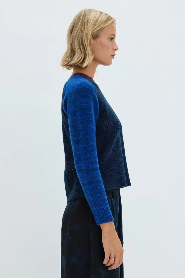 Raquel Allegra Sweaters and Knits Women Indigo Cashmere Lilith Sweater