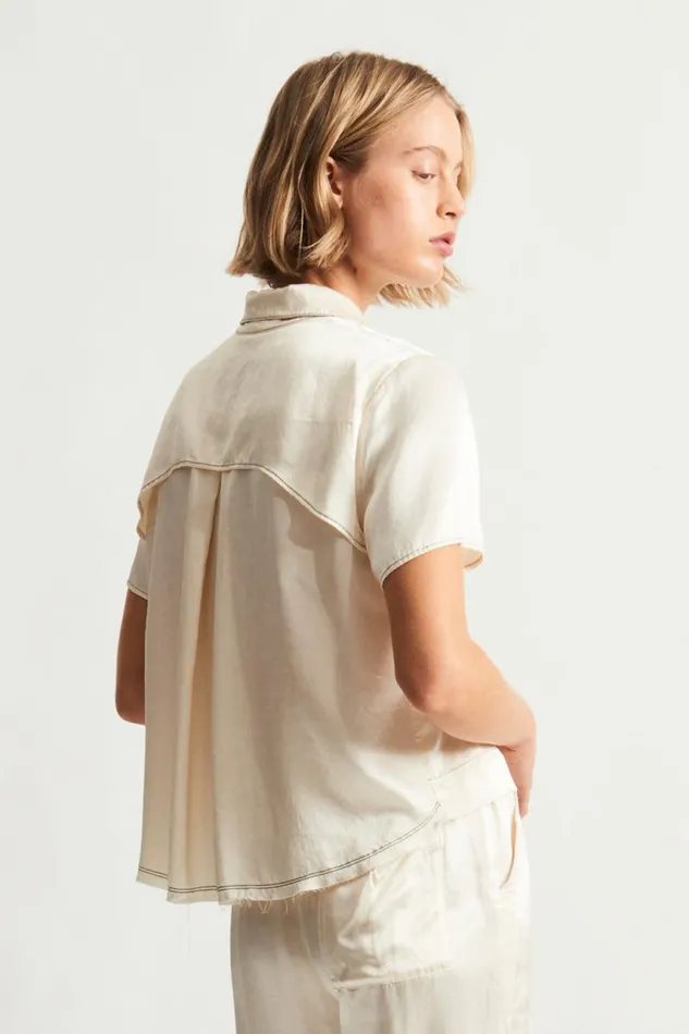 Raquel Allegra Sweaters and Knits Women Ivory Calista Blouse