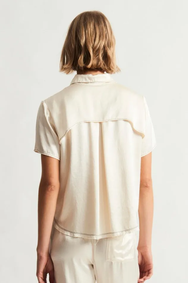 Raquel Allegra Sweaters and Knits Women Ivory Calista Blouse