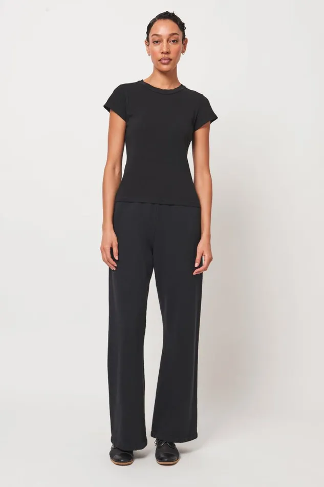 Raquel Allegra TShirts Women Black Liv Tee