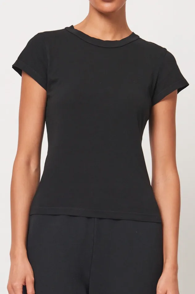 Raquel Allegra TShirts Women Black Liv Tee