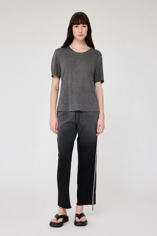 Raquel Allegra TShirts Women Charcoal Boxy Tee