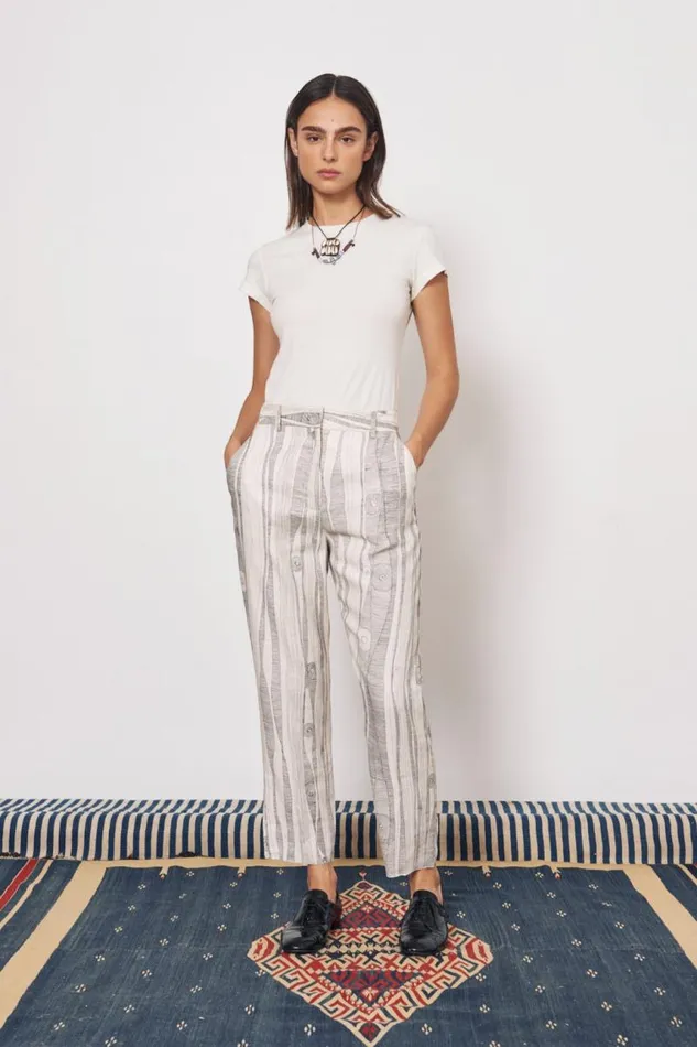 Raquel Allegra TShirts Women Dirty White Liv Tee