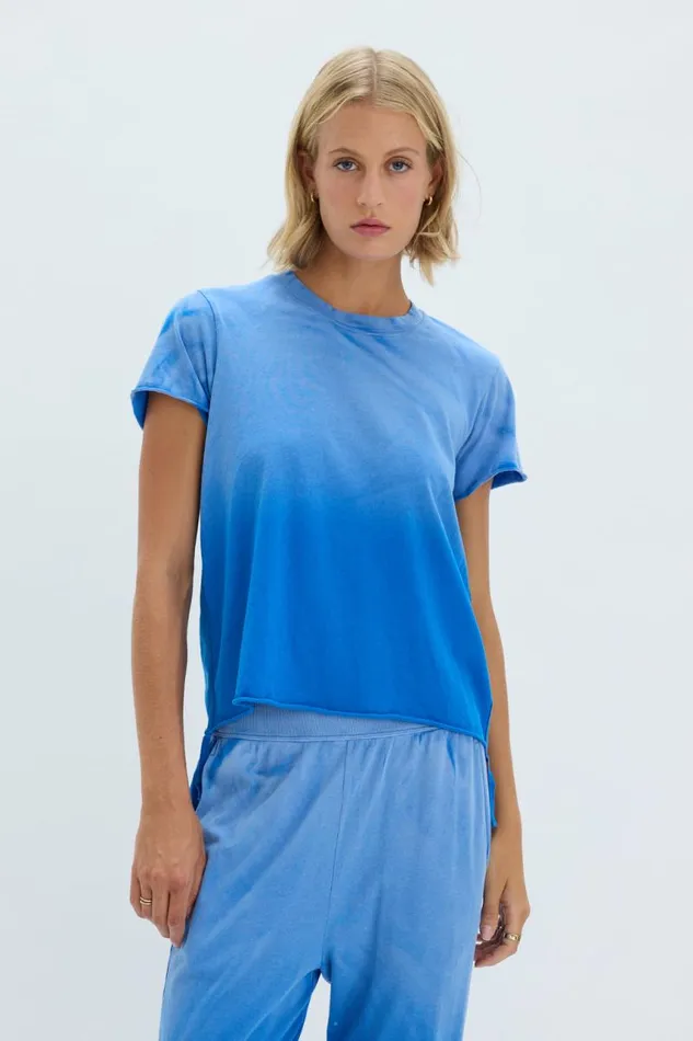 Raquel Allegra TShirts Women Faded Lapis Liana Tee