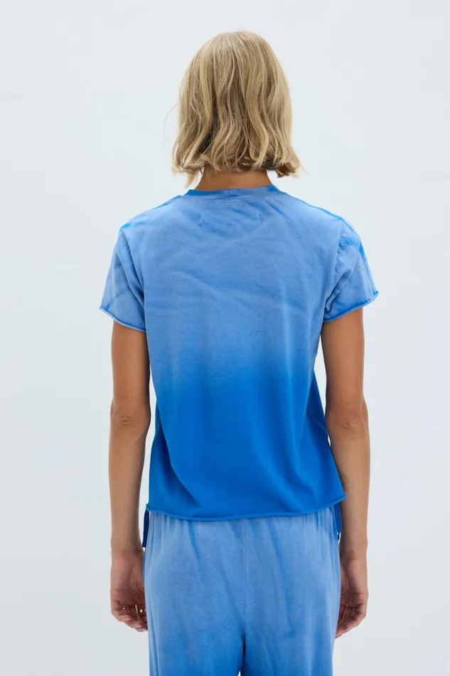 Raquel Allegra TShirts Women Faded Lapis Liana Tee