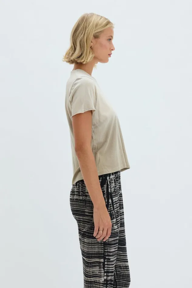 Raquel Allegra TShirts Women Faded Sand Liana Tee