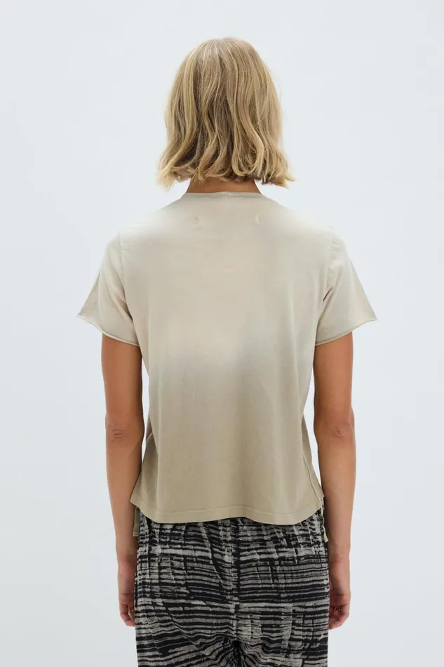 Raquel Allegra TShirts Women Faded Sand Liana Tee