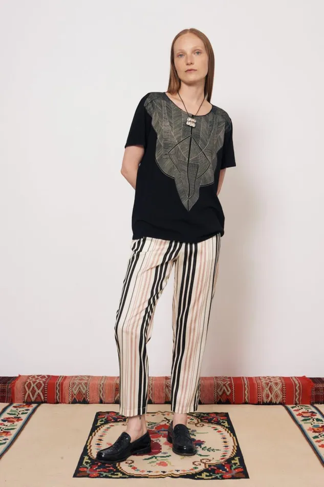 Raquel Allegra TShirts Women Vintage Fleece Black Kibo Tee