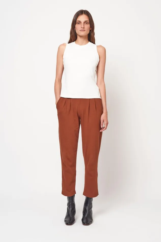 Raquel Allegra TShirts Women Washed White Leigh Tank Top