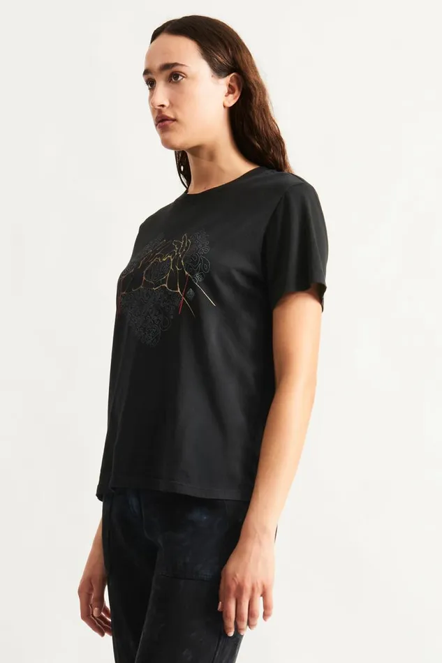 Raquel Allegra Tops Women Black Betty Tee
