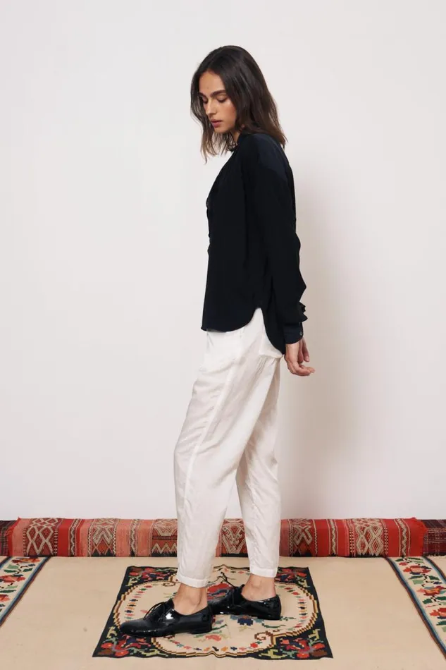 Raquel Allegra Tops Women Black Igbo Top